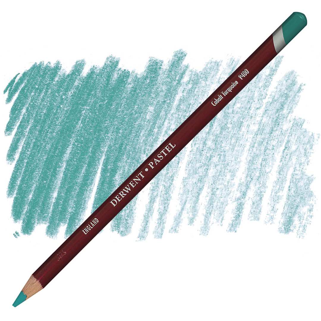 Open in modal - Derwent Pastel Pencil - Cobalt Turquoise pencil and swatch
