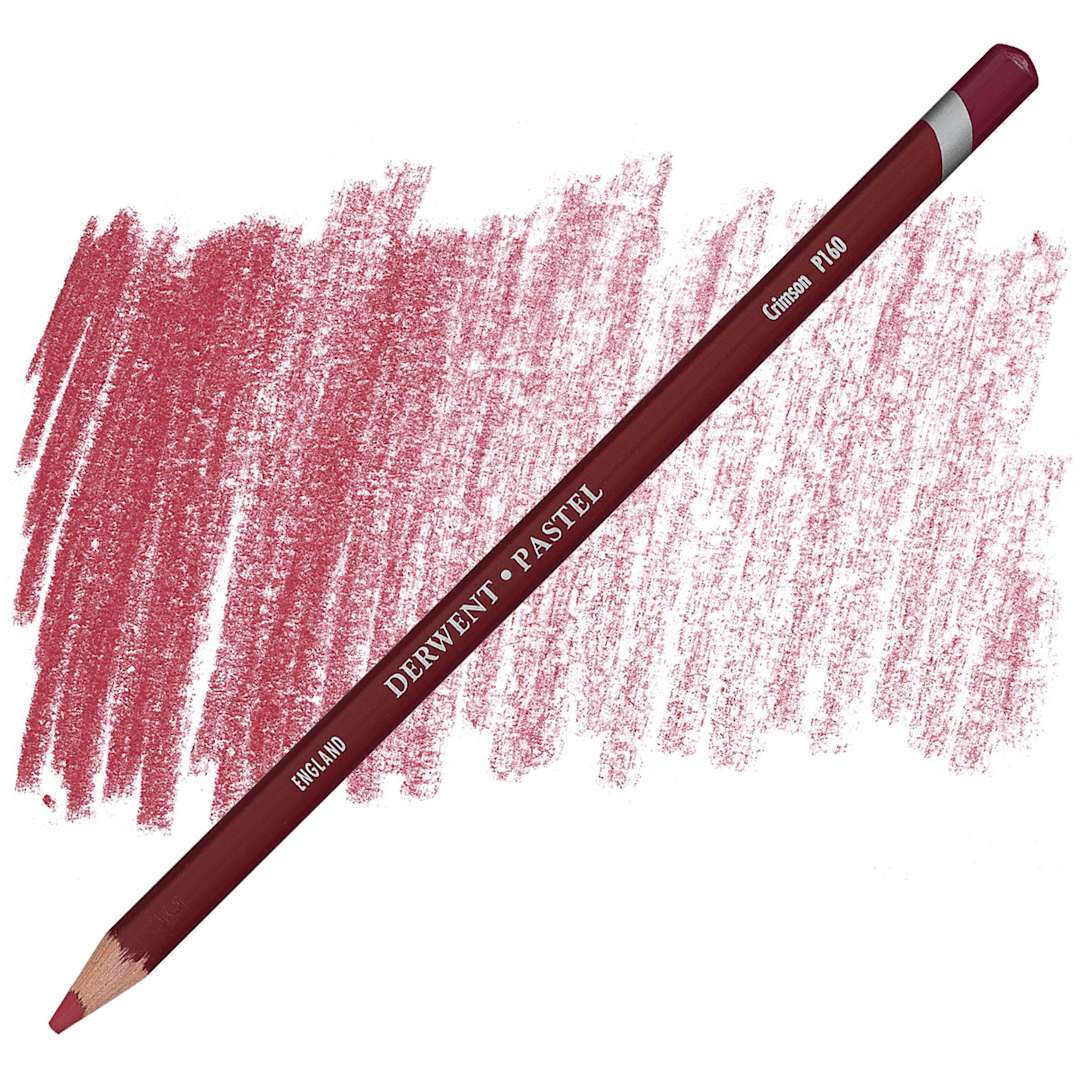 Open in modal - Derwent Pastel Pencil - Crimson pencil and swatch