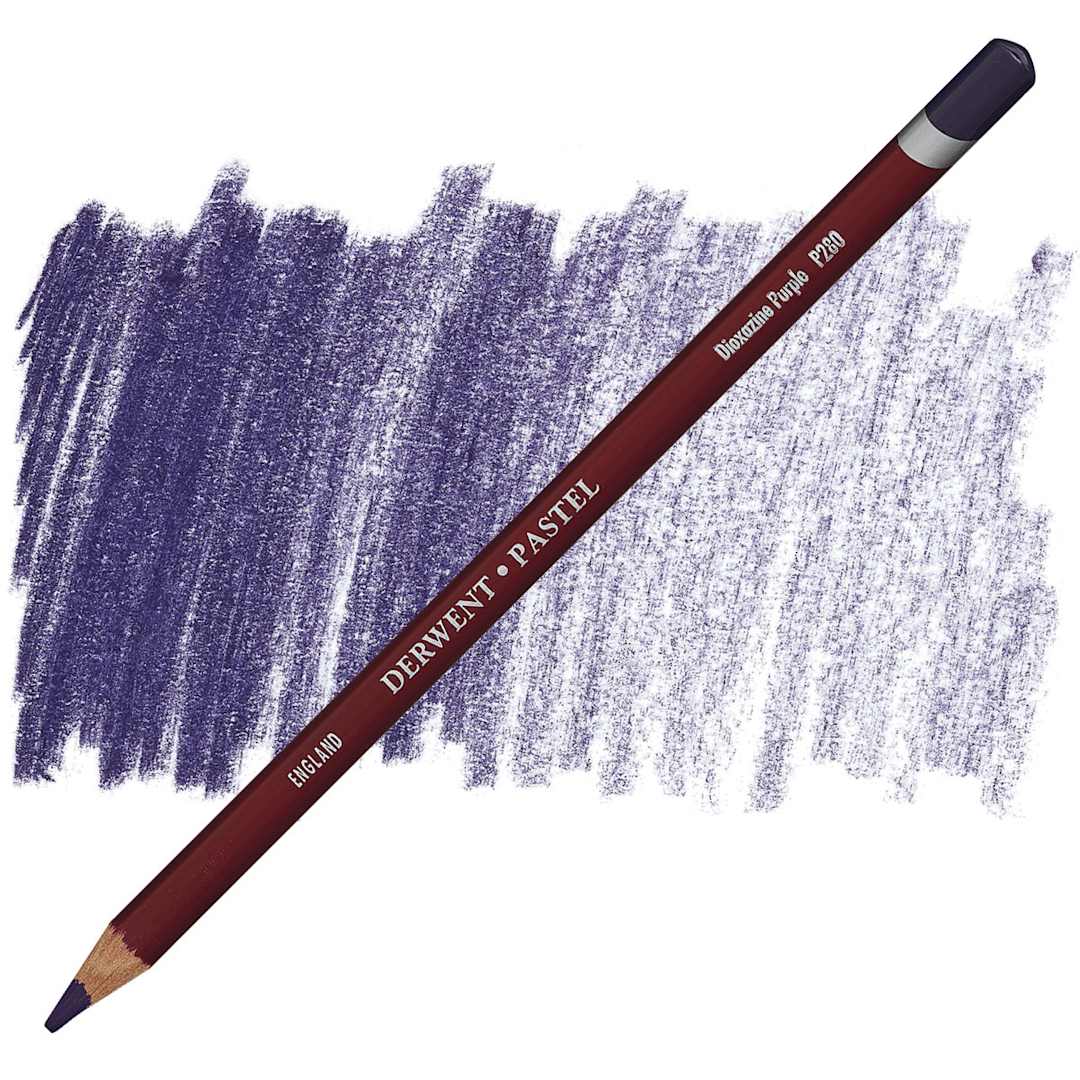 Open in modal - Derwent Pastel Pencil - Dioxazine Purple pencil and swatch