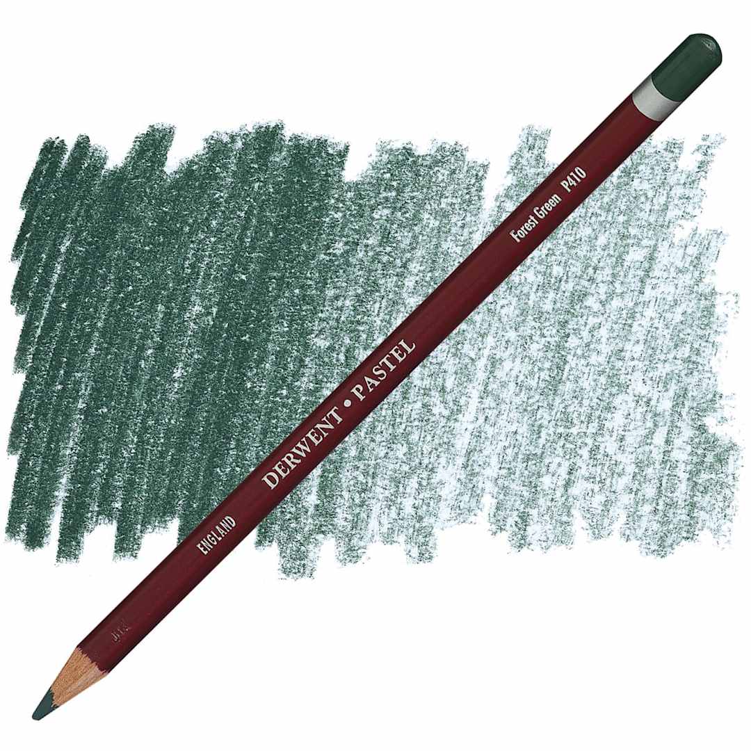 Open in modal - Derwent Pastel Pencil - Forest Green pencil and swatch