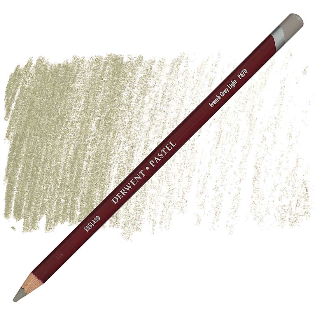Open in modal - Derwent Pastel Pencil - French Gray Light pencil and swatch