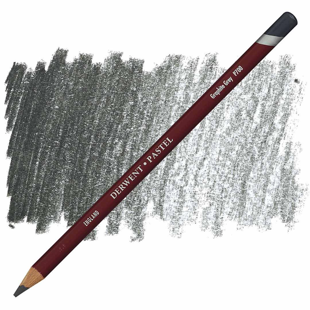 Open in modal - Derwent Pastel Pencil - Graphite Gray pencil and swatch