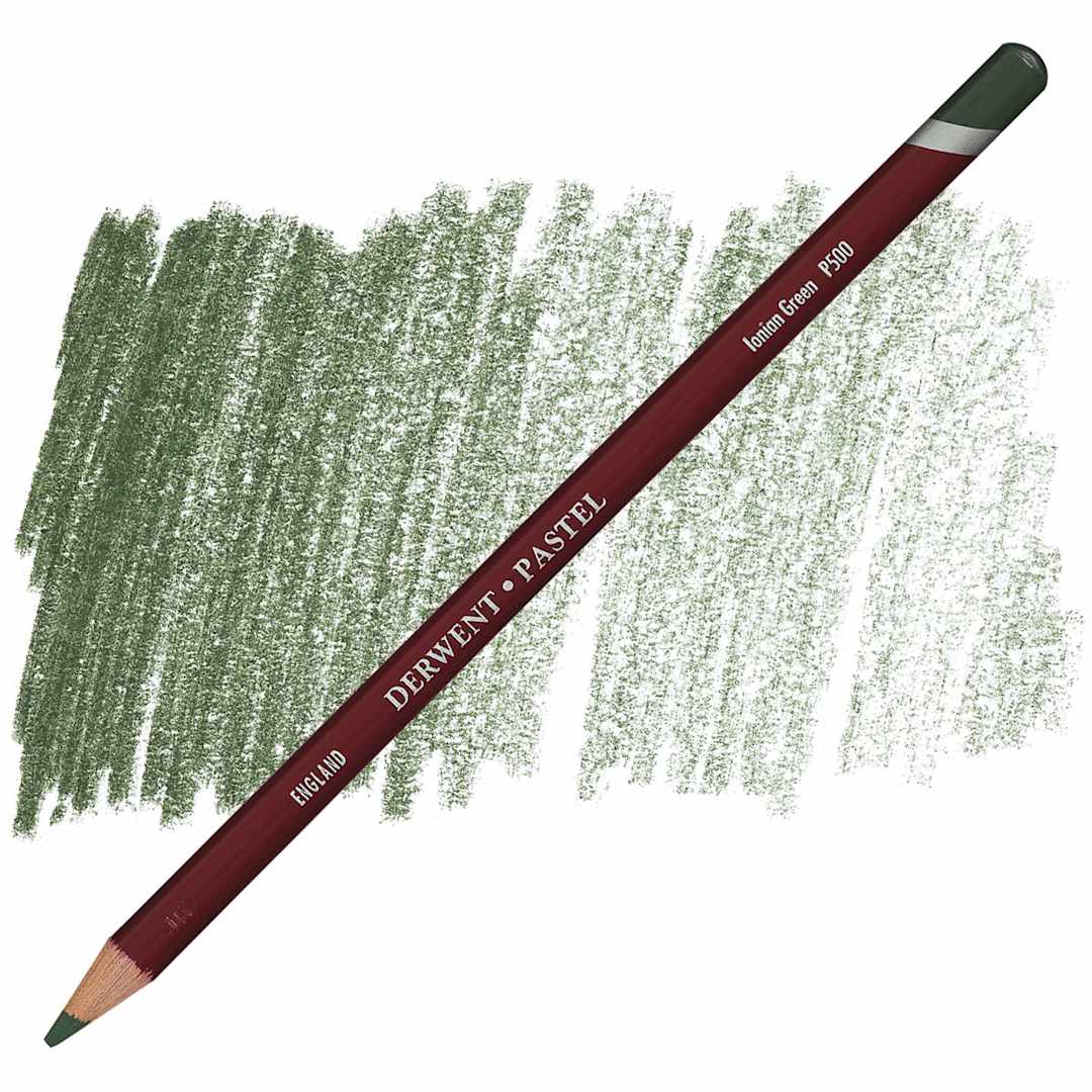 Open in modal - Derwent Pastel Pencil - Ionian Green pencil and swatch
