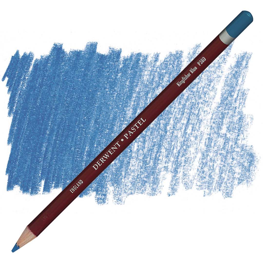 Open in modal - Derwent Pastel Pencil - Kingfisher Blue pencil and swatch