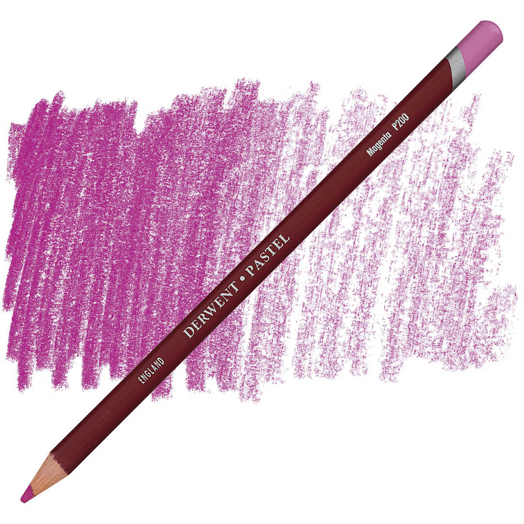 Open in modal - Derwent Pastel Pencil - Magenta pencil and swatch