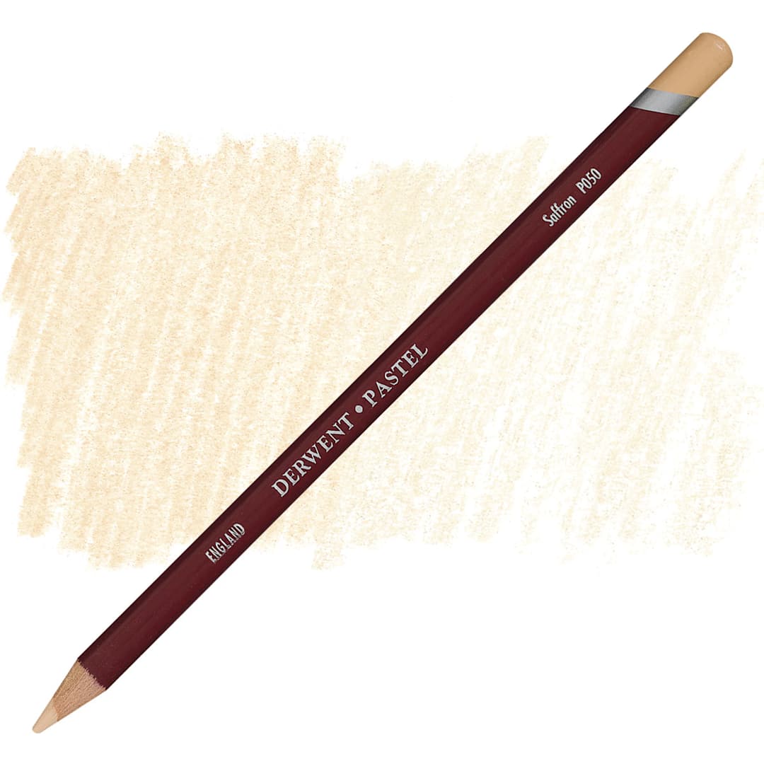 Open in modal - Derwent Pastel Pencil - Saffron pencil and swatch