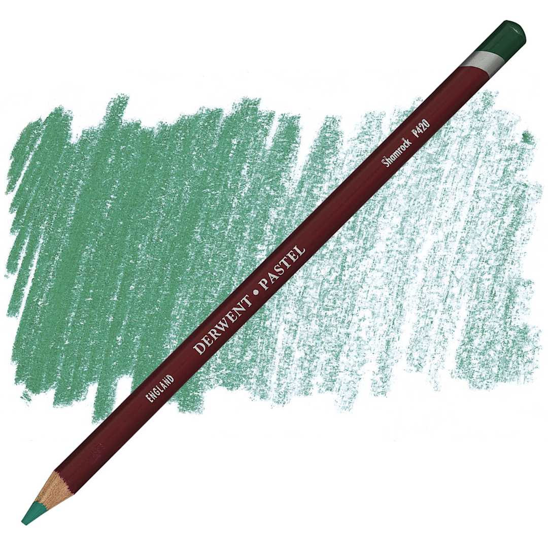 Open in modal - Derwent Pastel Pencil - Shamrock pencil and swatch