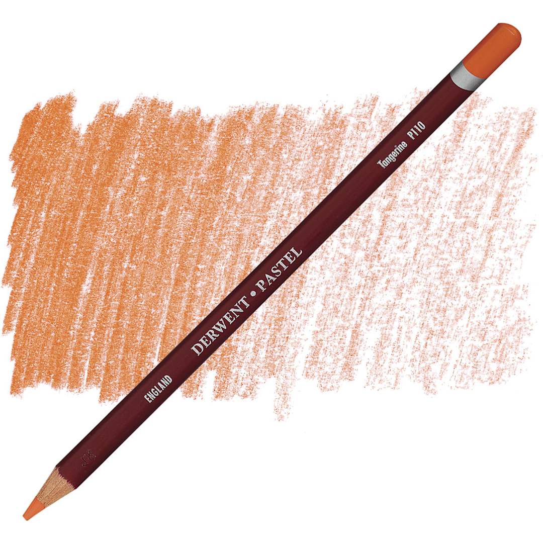 Open in modal - Derwent Pastel Pencil - Tangerine pencil and swatch