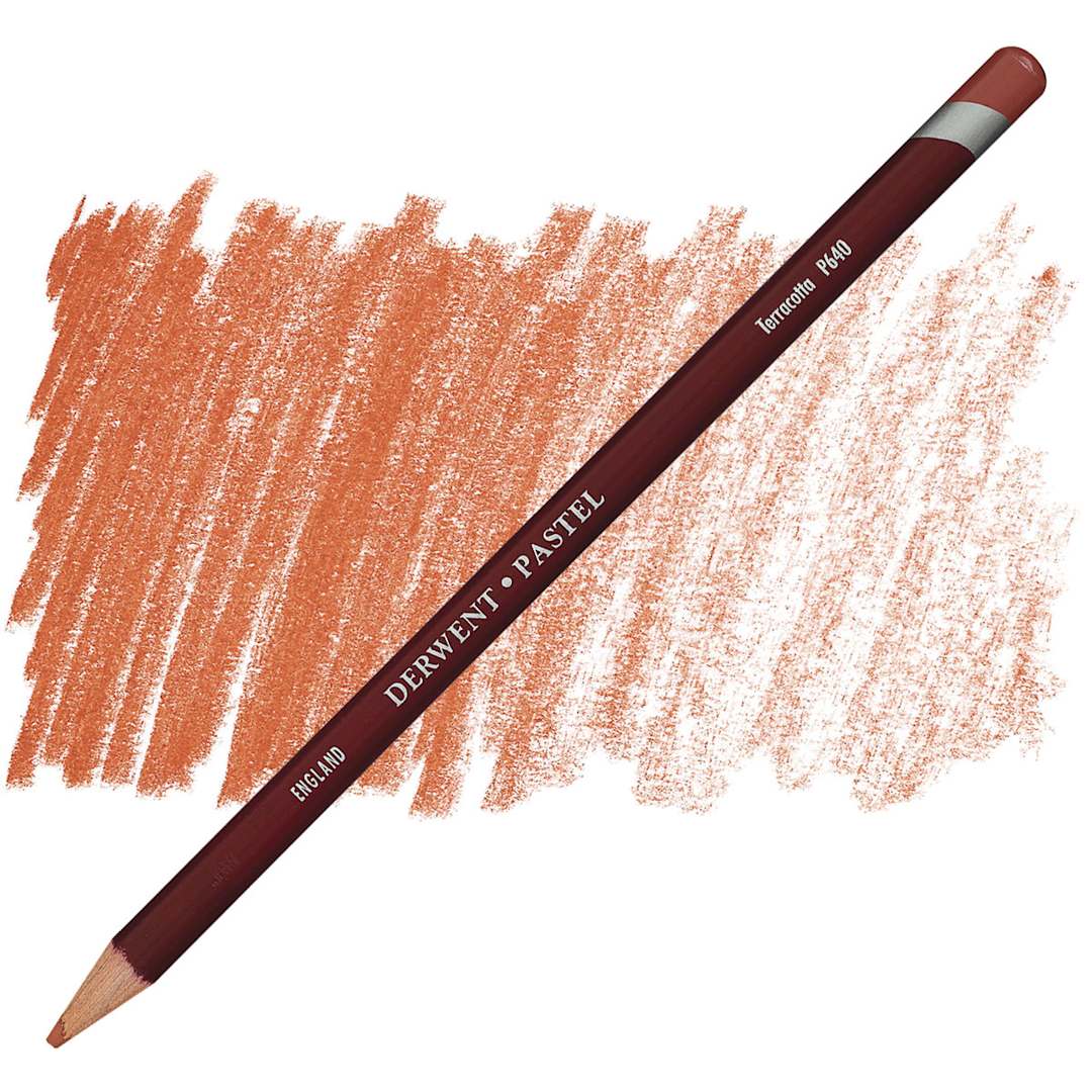 Open in modal - Derwent Pastel Pencil - Terracotta pencil and swatch