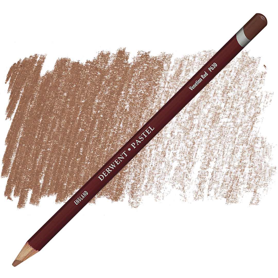 Open in modal - Derwent Pastel Pencil - Venetian Red pencil and swatch