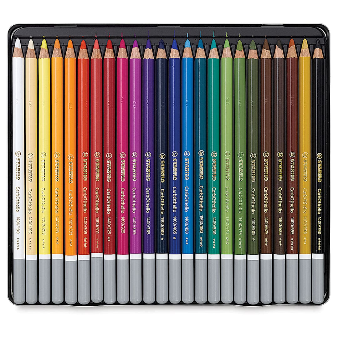 Open in modal - Stabilo CarbOthello Pastel Pencils - Set of 24 (open to show contents)