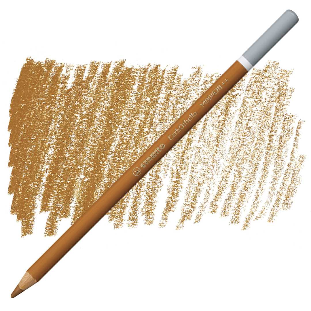 Open in modal - Stabilo CarbOthello Pastel Pencil - Burnt Ochre pencil and swatch