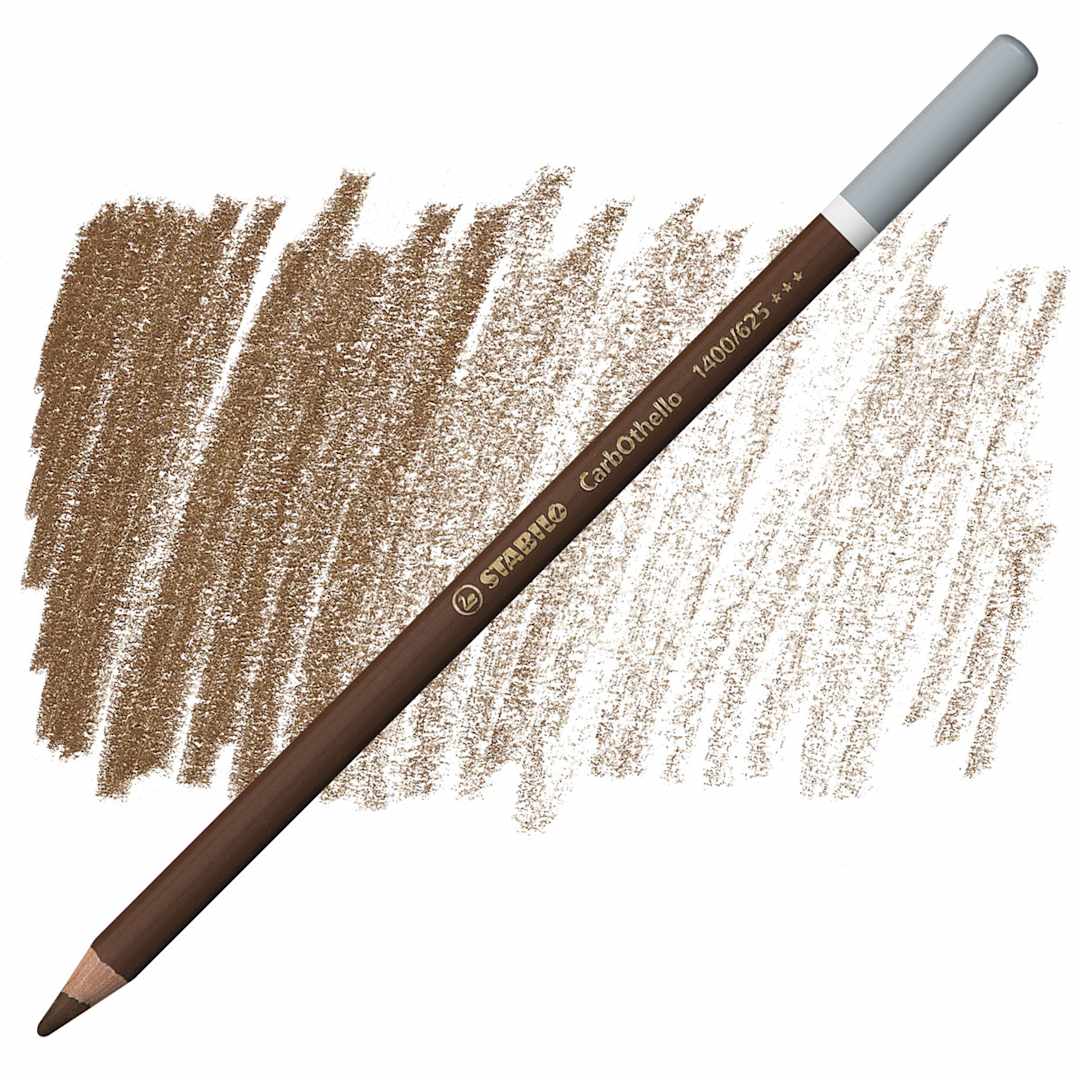 Open in modal - Stabilo CarbOthello Pastel Pencil - Burnt Umber pencil and swatch
