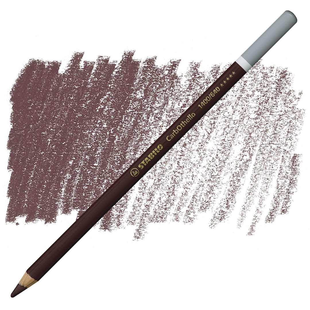 Open in modal - Stabilo CarbOthello Pastel Pencil - Caput Mortuum Violet pencil and swatch