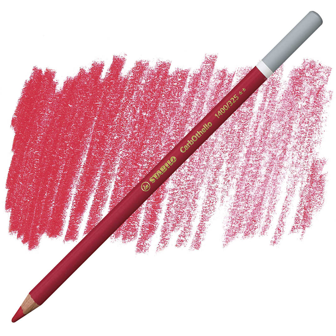 Open in modal - Stabilo CarbOthello Pastel Pencil - Carmine Red Deep pencil and swatch