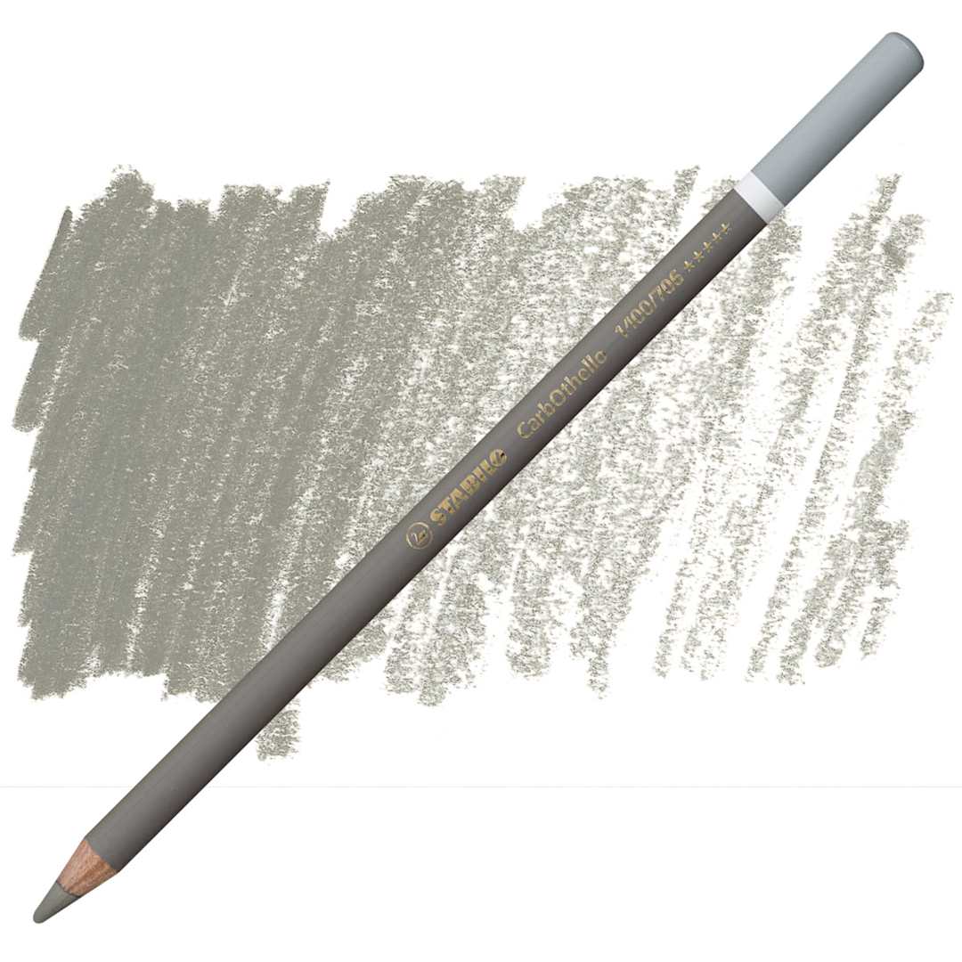 Open in modal - Stabilo CarbOthello Pastel Pencil - Gray 4 pencil and swatch