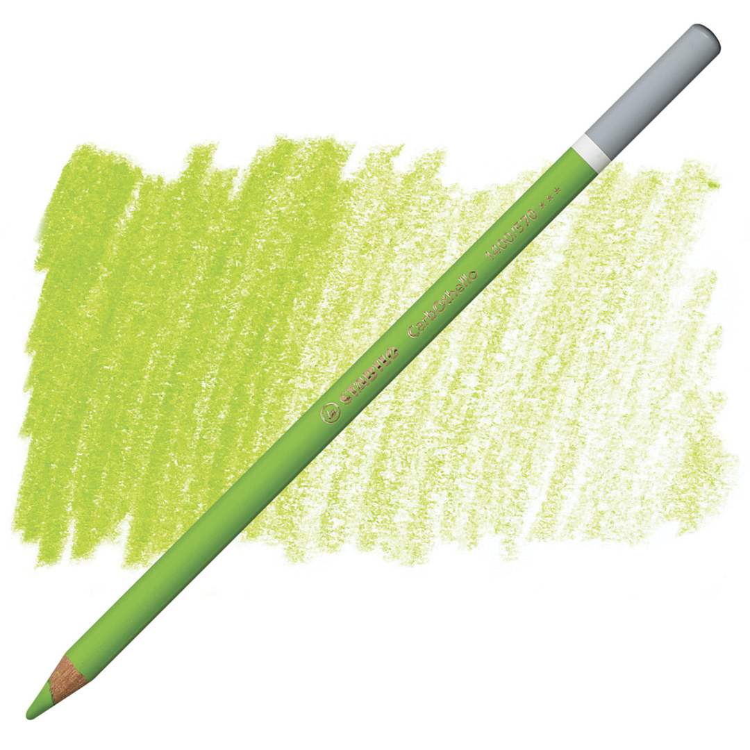Open in modal - Stabilo CarbOthello Pastel Pencil - Leaf Green Middle pencil and swatch