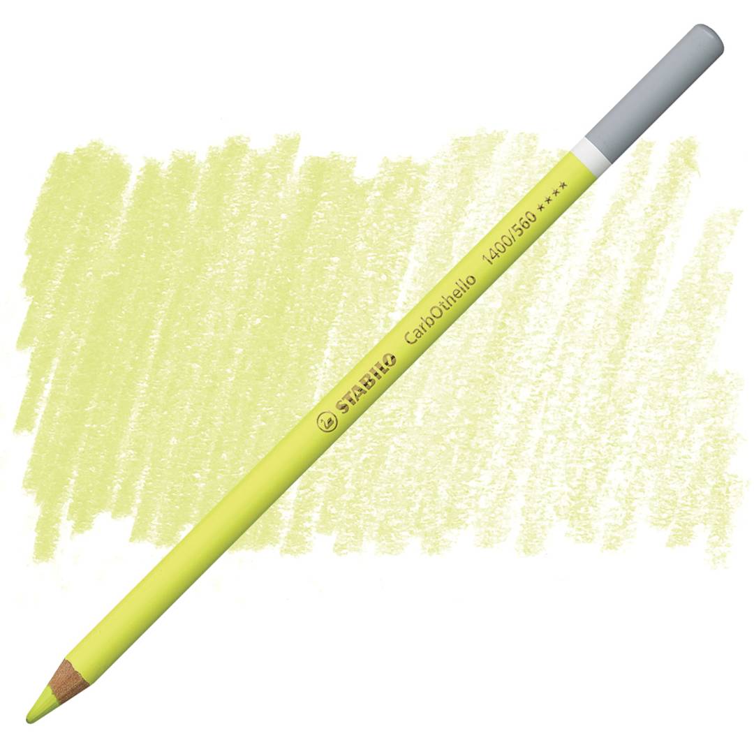 Open in modal - Stabilo CarbOthello Pastel Pencil - Leaf Green Pale pencil and swatch