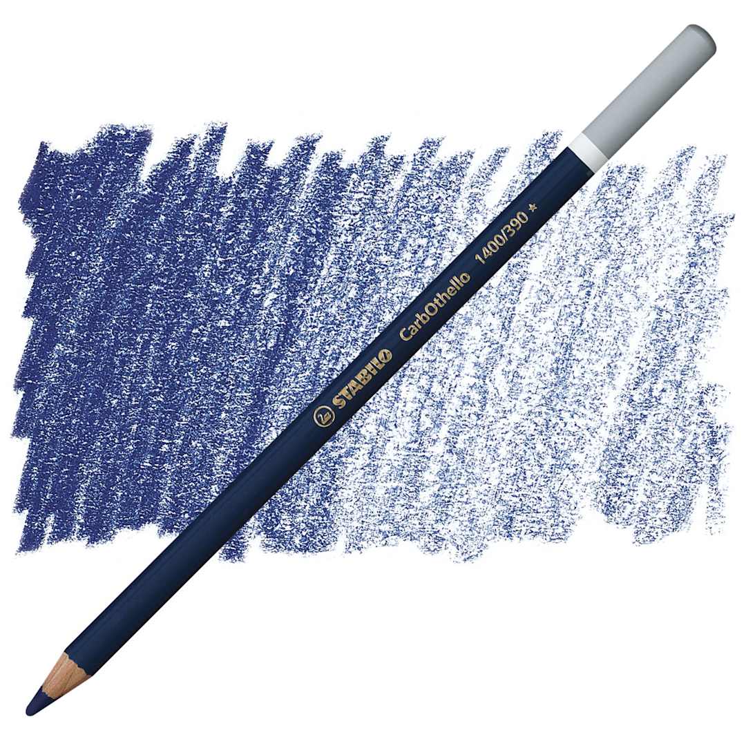 Open in modal - Stabilo CarbOthello Pastel Pencil - Prussian Blue pencil and swatch