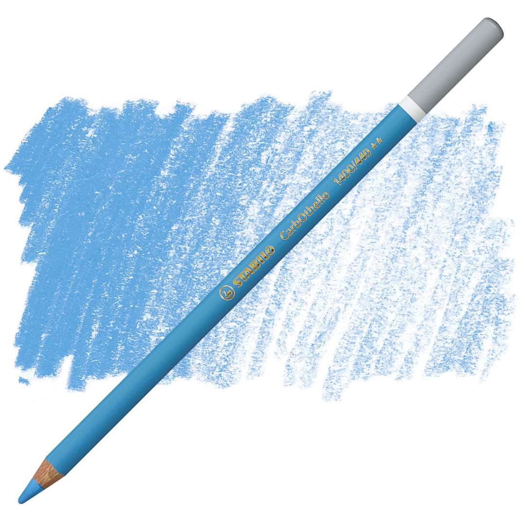 Open in modal - Stabilo CarbOthello Pastel Pencil - Sky Blue pencil and swatch