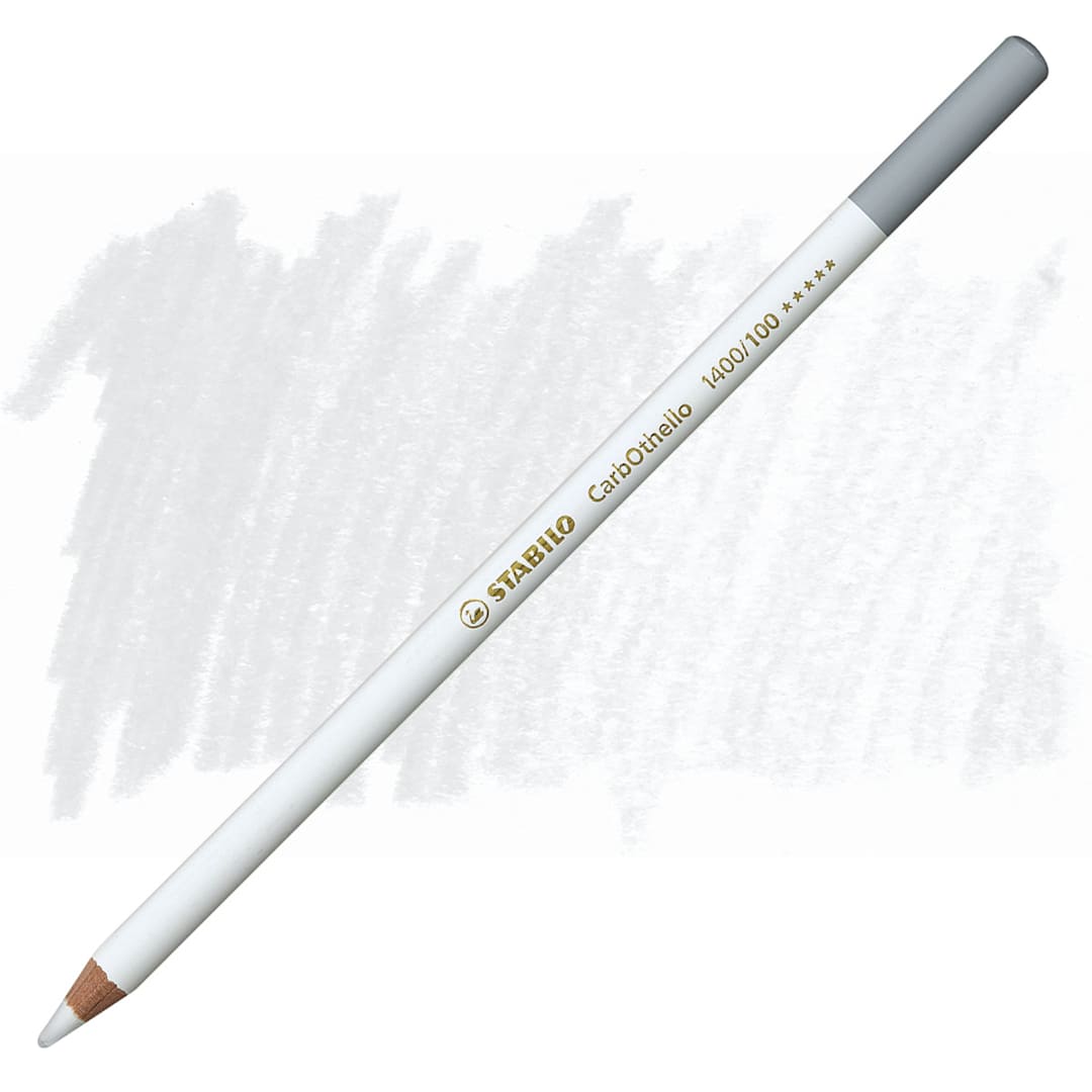 Open in modal - Stabilo CarbOthello Pastel Pencil - Titanium White pencil and swatch