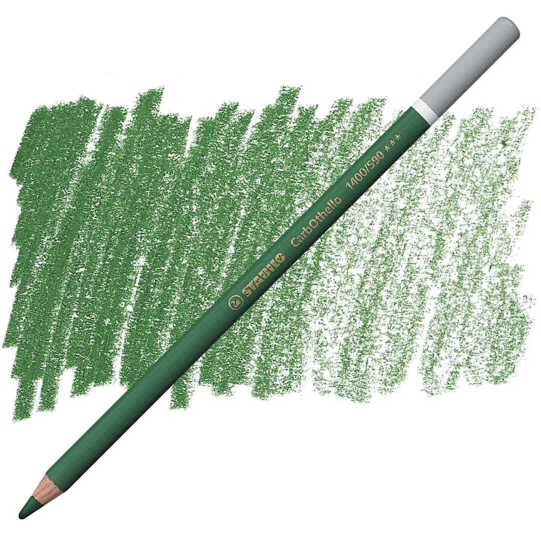 Open in modal - Stabilo CarbOthello Pastel Pencil - Viridian Matt pencil and swatch