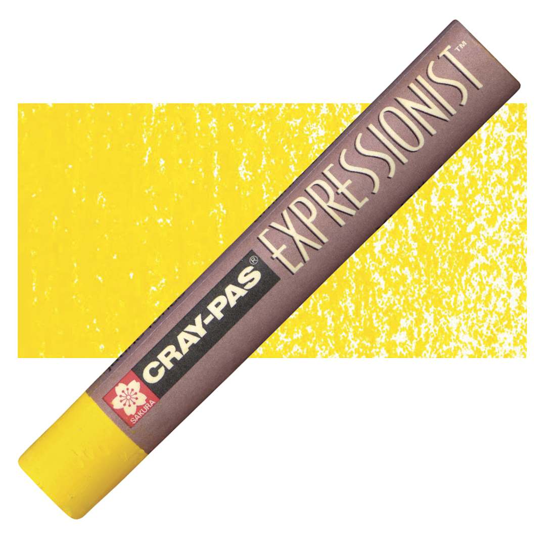 Open in modal - Sakura Cray-Pas Expressionist Oil Pastel - Deep Yellow oil pastel and swatch