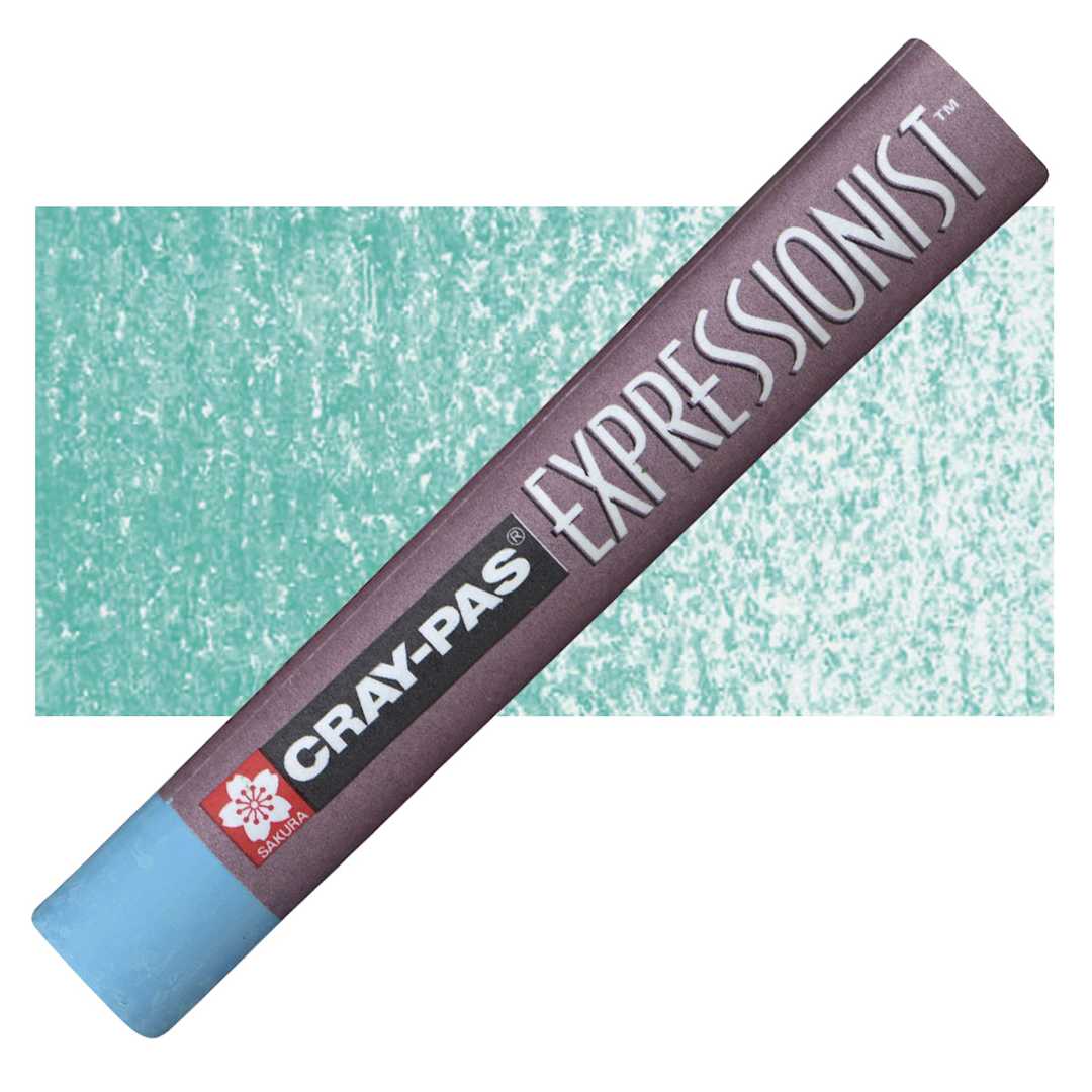 Open in modal - Sakura Cray-Pas Expressionist Oil Pastel - Emerald Green oil pastel and swatch