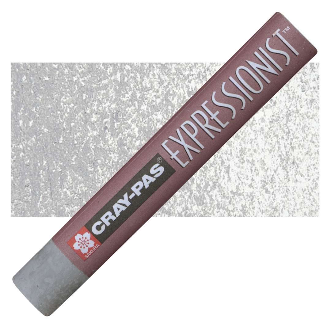 Open in modal - Sakura Cray-Pas Expressionist Oil Pastel - Gray oil pastel and swatch