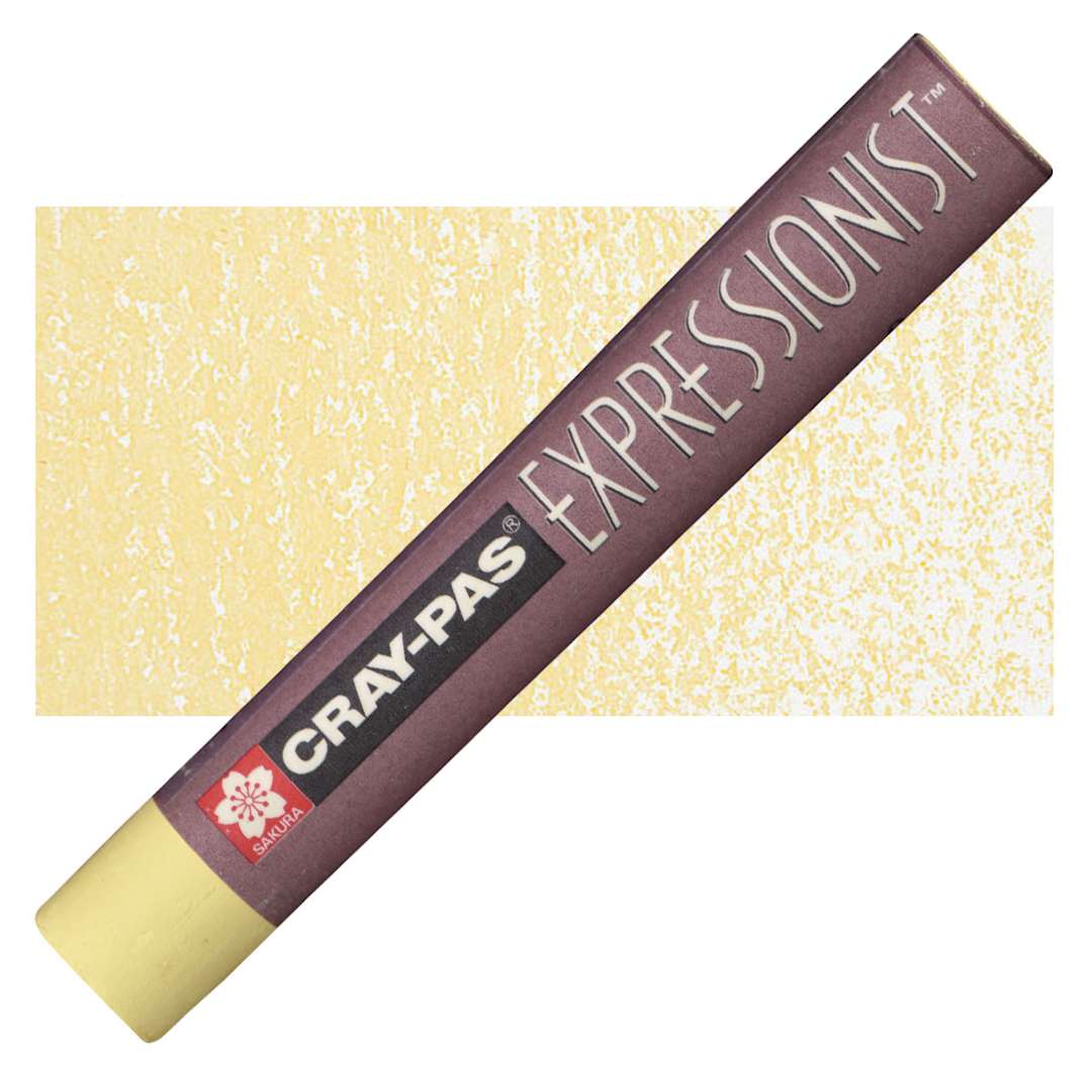Open in modal - Sakura Cray-Pas Expressionist Oil Pastel - Naples Yellow oil pastel and swatch