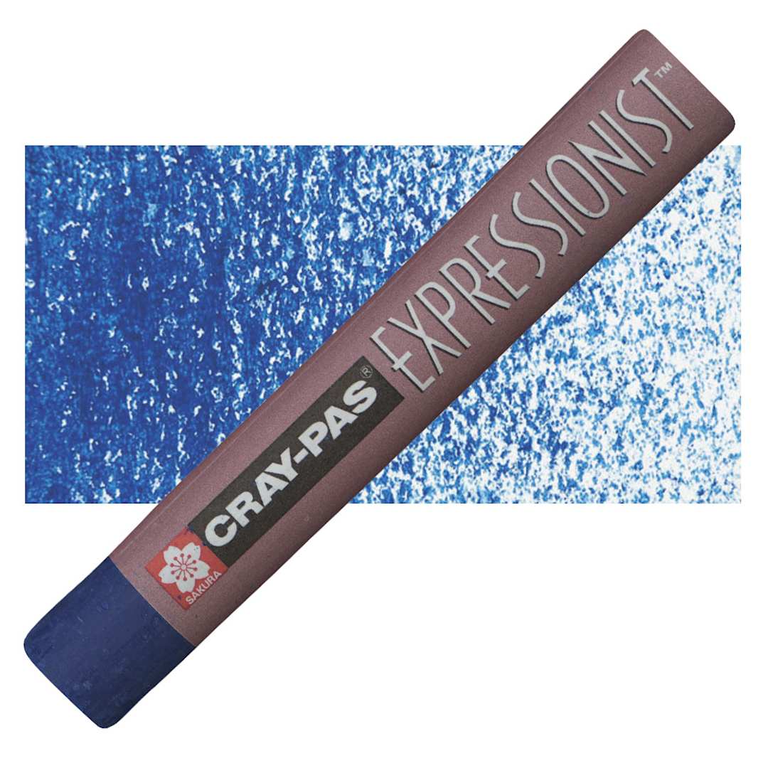 Open in modal - Sakura Cray-Pas Expressionist Oil Pastel - Prussian Blue oil pastel and swatch