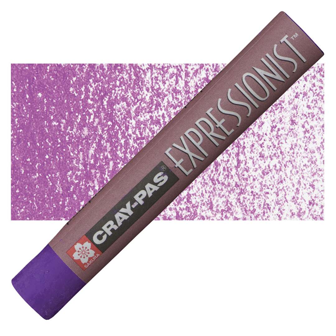 Open in modal - Sakura Cray-Pas Expressionist Oil Pastel - Purple oil pastel and swatch