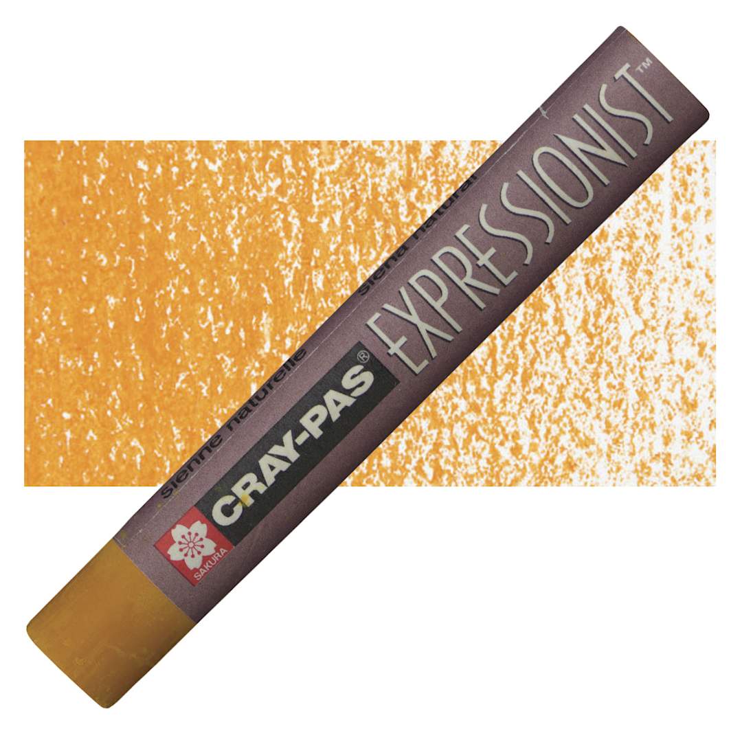 Open in modal - Sakura Cray-Pas Expressionist Oil Pastel - Raw Sienna oil pastel and swatch