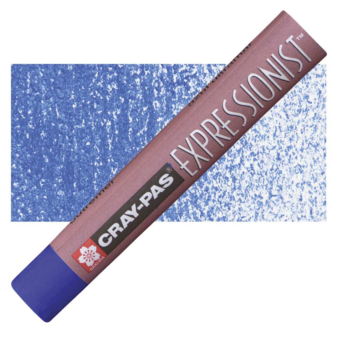 Open in modal - Sakura Cray-Pas Expressionist Oil Pastel - Ultramarine oil pastel and swatch