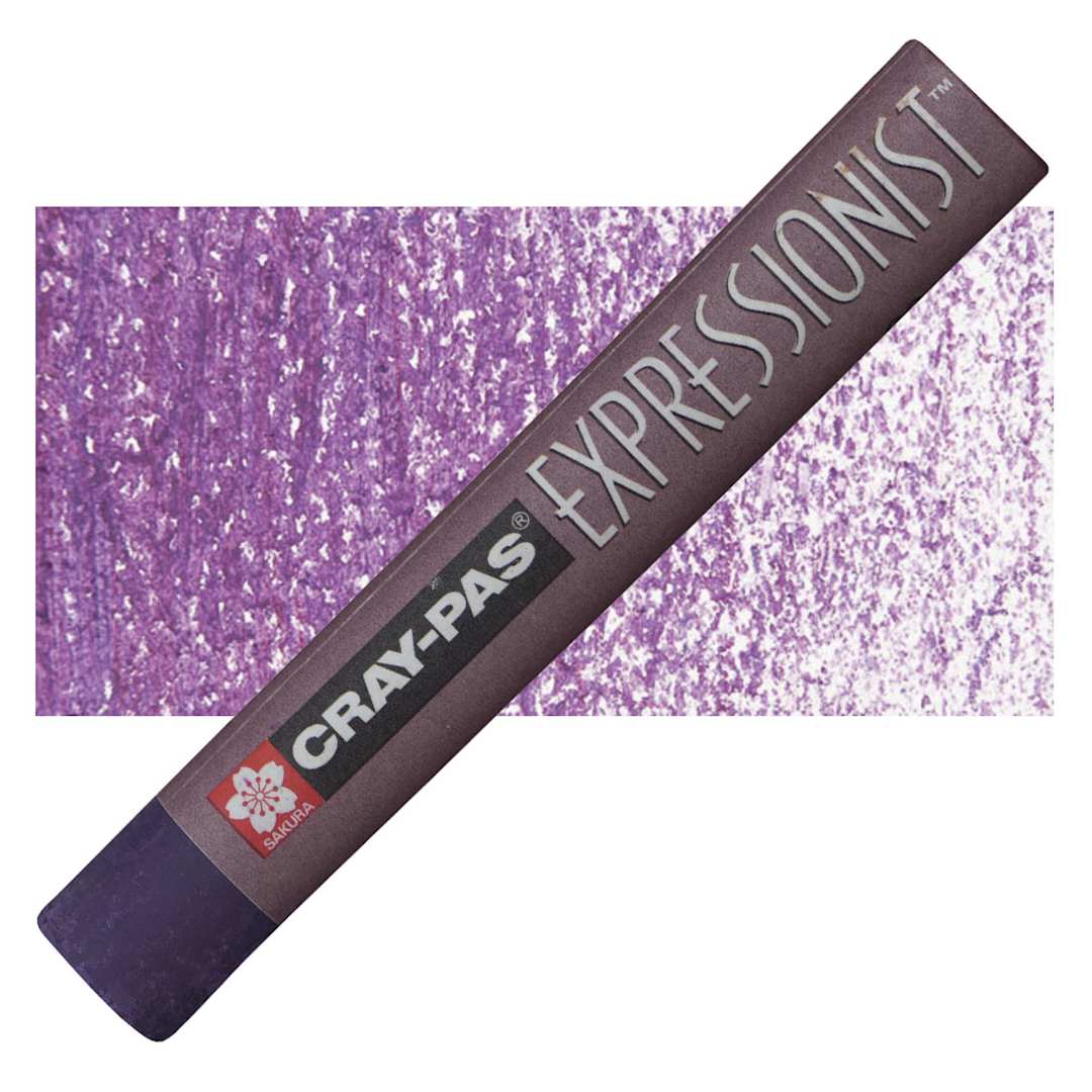 Open in modal - Sakura Cray-Pas Expressionist Oil Pastel - Violet oil pastel and swatch