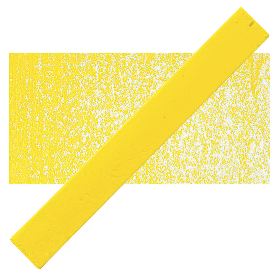 Open in modal - Holbein Artists’ Oil Pastel - Chrome Yellow 1 oil pastel and swatch