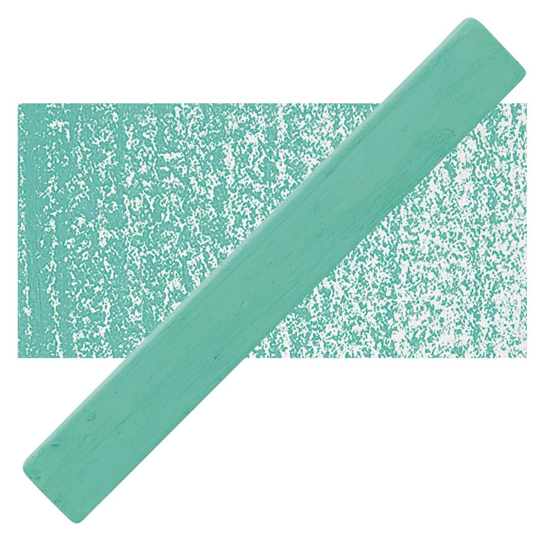 Open in modal - Holbein Artists’ Oil Pastel - Emerald Green 3 oil pastel and swatch