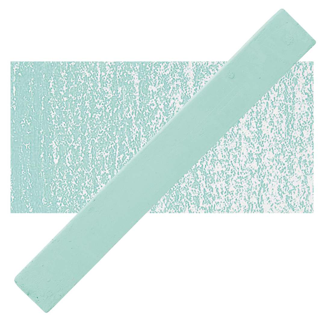 Open in modal - Holbein Artists’ Oil Pastel - Emerald Green 5 oil pastel and swatch