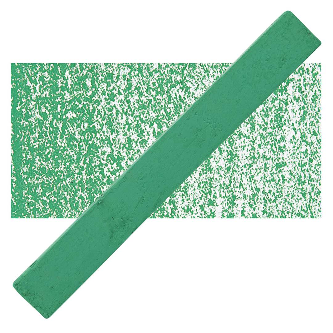 Open in modal - Holbein Artists’ Oil Pastel - Foggy Green 1 oil pastel and swatch