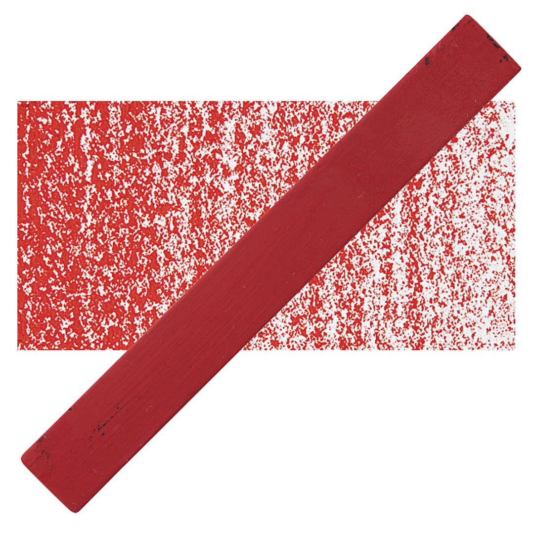 Open in modal - Holbein Artists’ Oil Pastel - Permanent Red 1 oil pastel and swatch