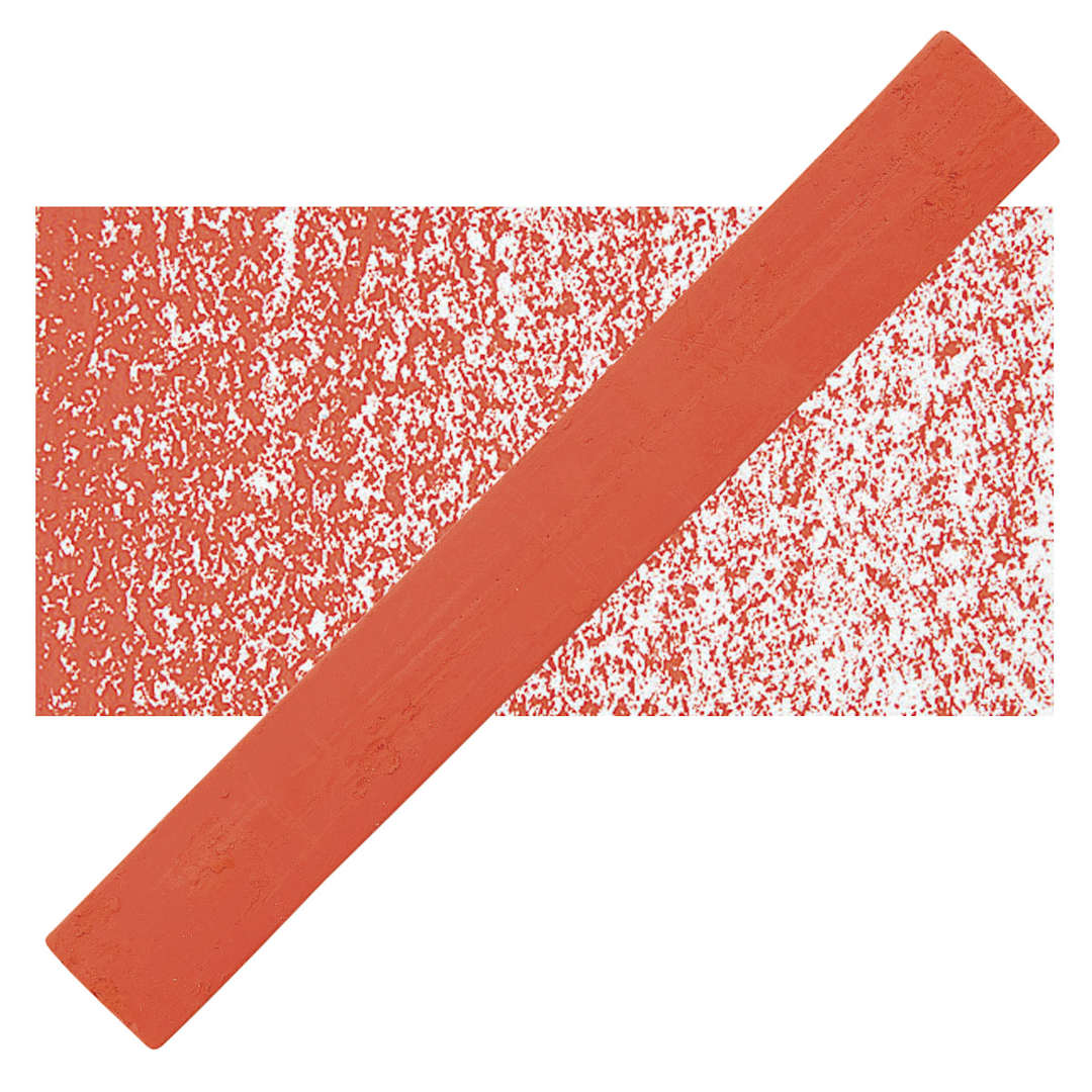 Open in modal - Holbein Artists’ Oil Pastel - Vermillion 1 oil pastel and swatch