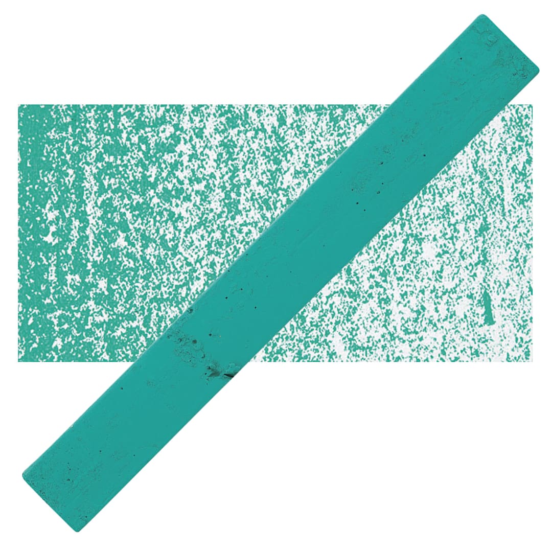 Open in modal - Holbein Artists’ Oil Pastel - Viridian 3 oil pastel and swatch