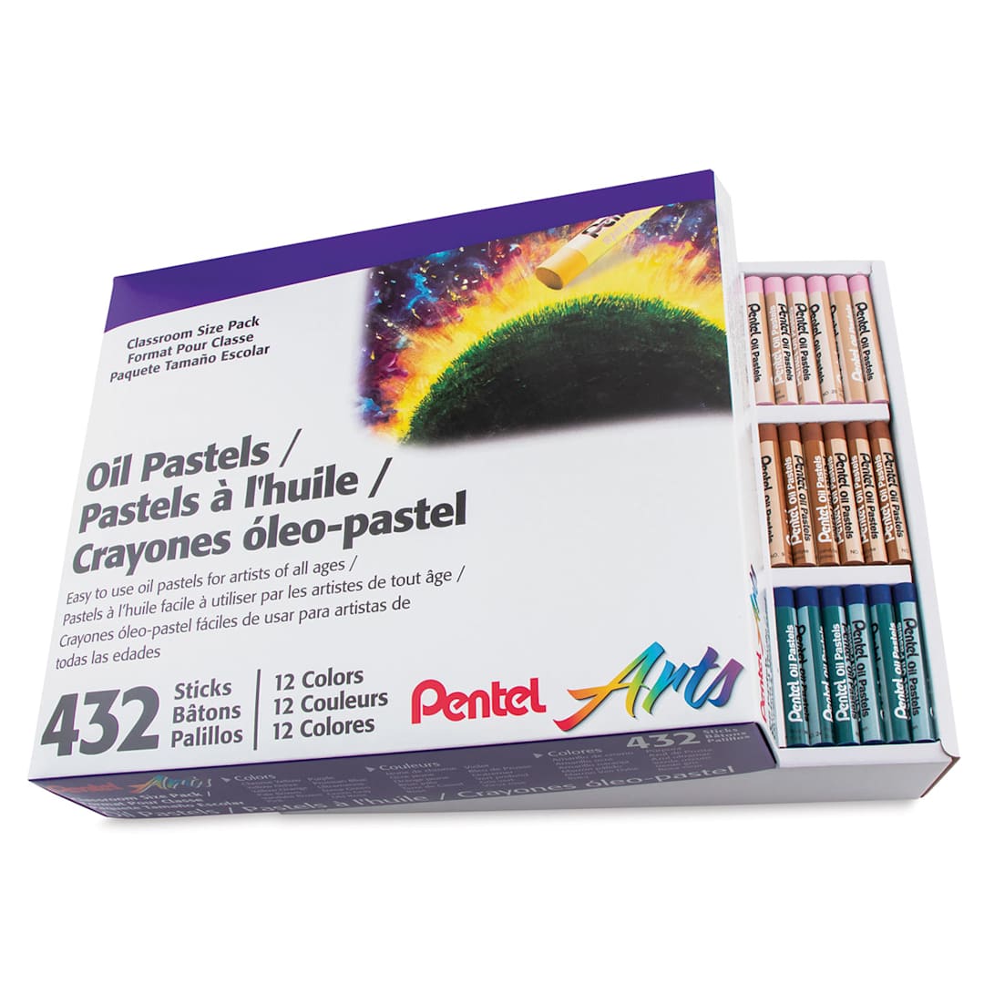 Open in modal - Pentel Oil Pastel Set - Version 2 Assorted Colors, Set of 432