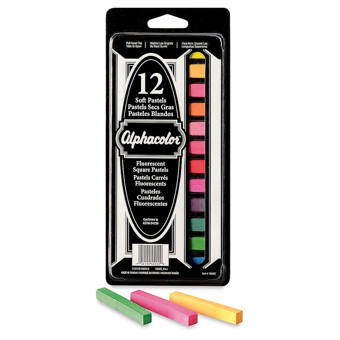 Open in modal - Alphacolor Soft Pastels - Fluorescents, Set of 12