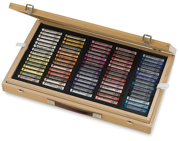 Open in modal - Rembrandt Soft Pastels Set of 150, Assorted, Wood Box