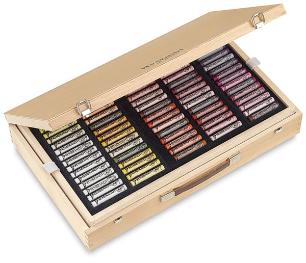 Open in modal - Rembrandt Soft Pastels Set of 225, Assorted, In wood box.