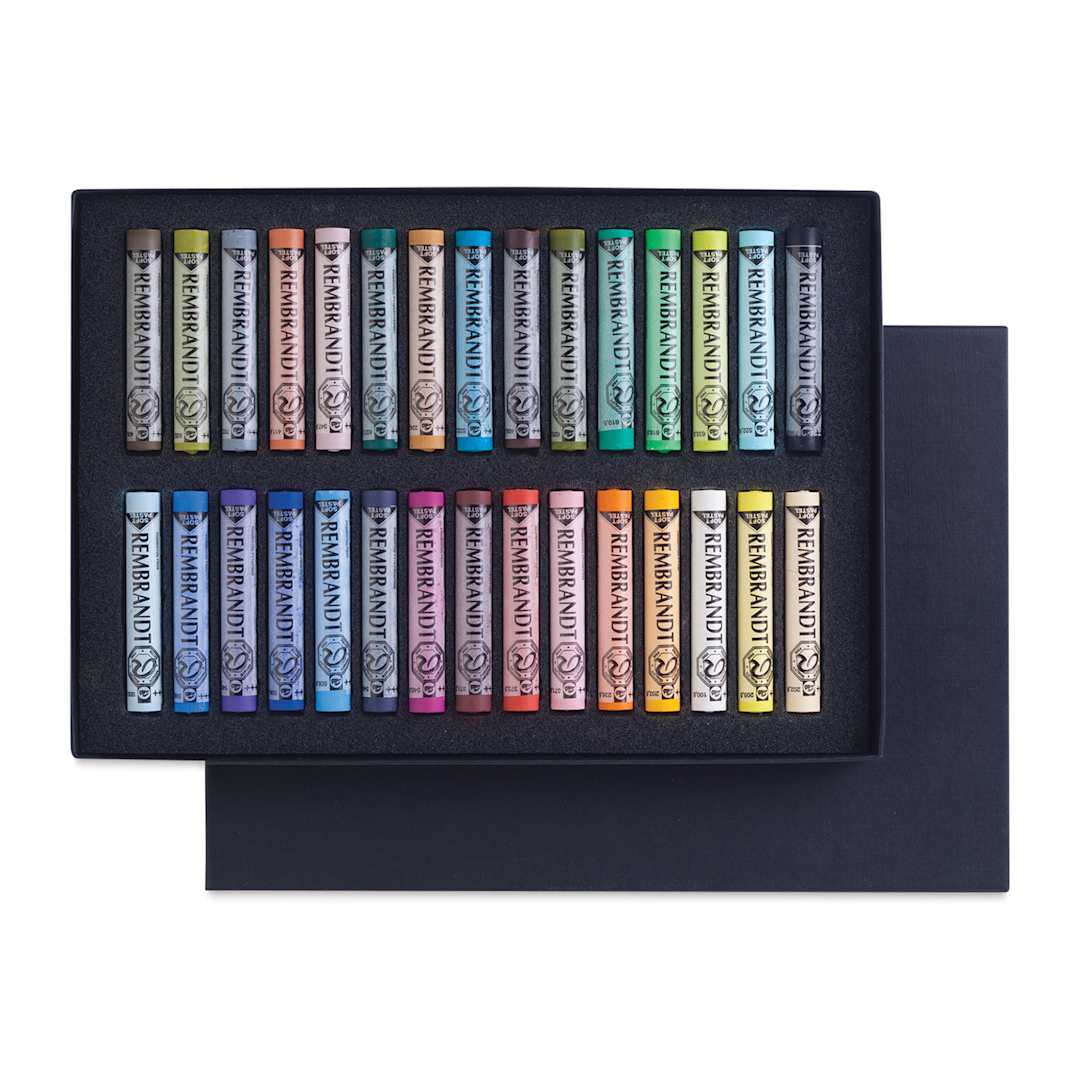 Open in modal - Rembrandt Soft Pastel Set - Set of 30, Landscape, open packaging
