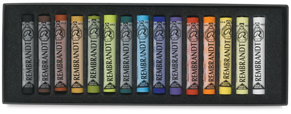 Open in modal - Rembrandt Soft Pastels Set of 15, Assorted. In package.