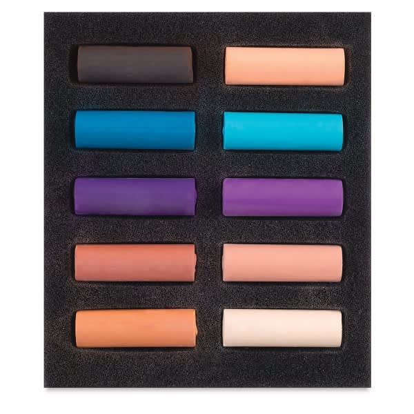 Open in modal - Rembrandt Soft Pastels Set of 10, Desert Palette, Half-Sticks. In package.