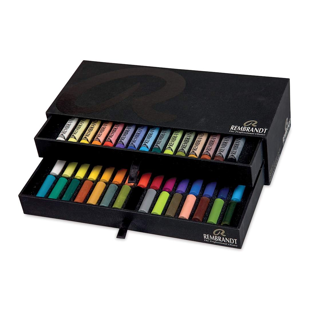 Open in modal - Rembrandt Soft Pastel Set - Luxe Set of 45, Assorted Colors, 15 Full Sticks and 30 Half Sticks